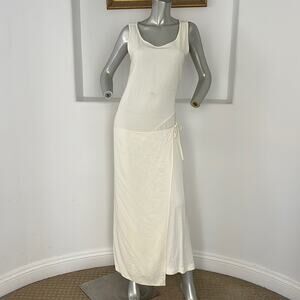 CLOTHES SARA STURGEON MAXI WRAP DRESS BEIGE SIZE 2